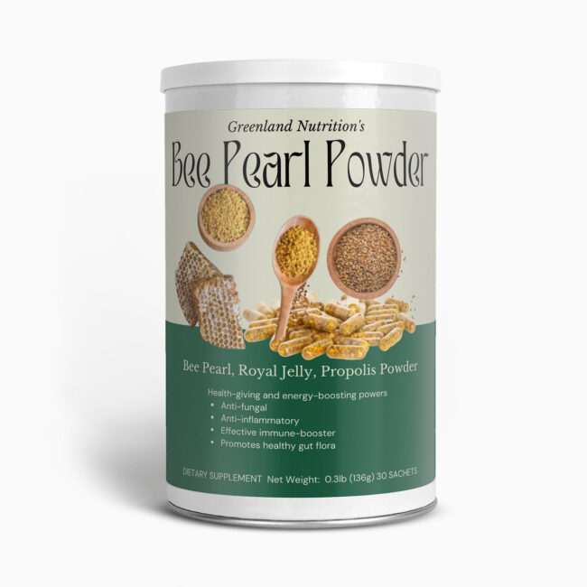 Greenland Nutrition's Bee Pearl Powder - Jar of premium bee pearl powder