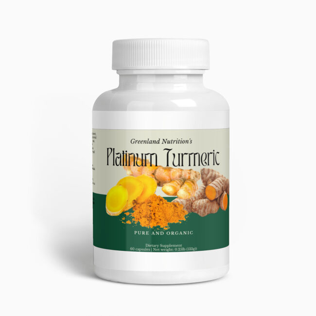 Greenland Nutrition's Platinum Turmeric - Bottle of premium turmeric supplements