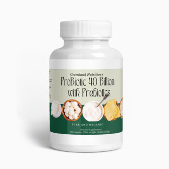 Greenland Nutrition's Probiotic with 40B Prebiotics - Bottle of potent probiotic and prebiotic supplements